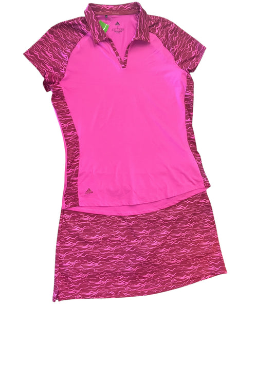 Athletic Shorts 2Pc By Adidas In Pink, Size:L