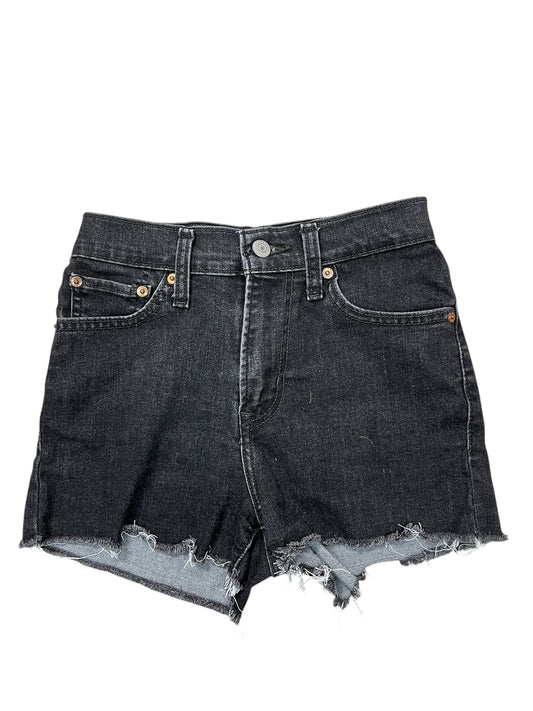 Shorts By Levis In Black Denim, Size:Xs