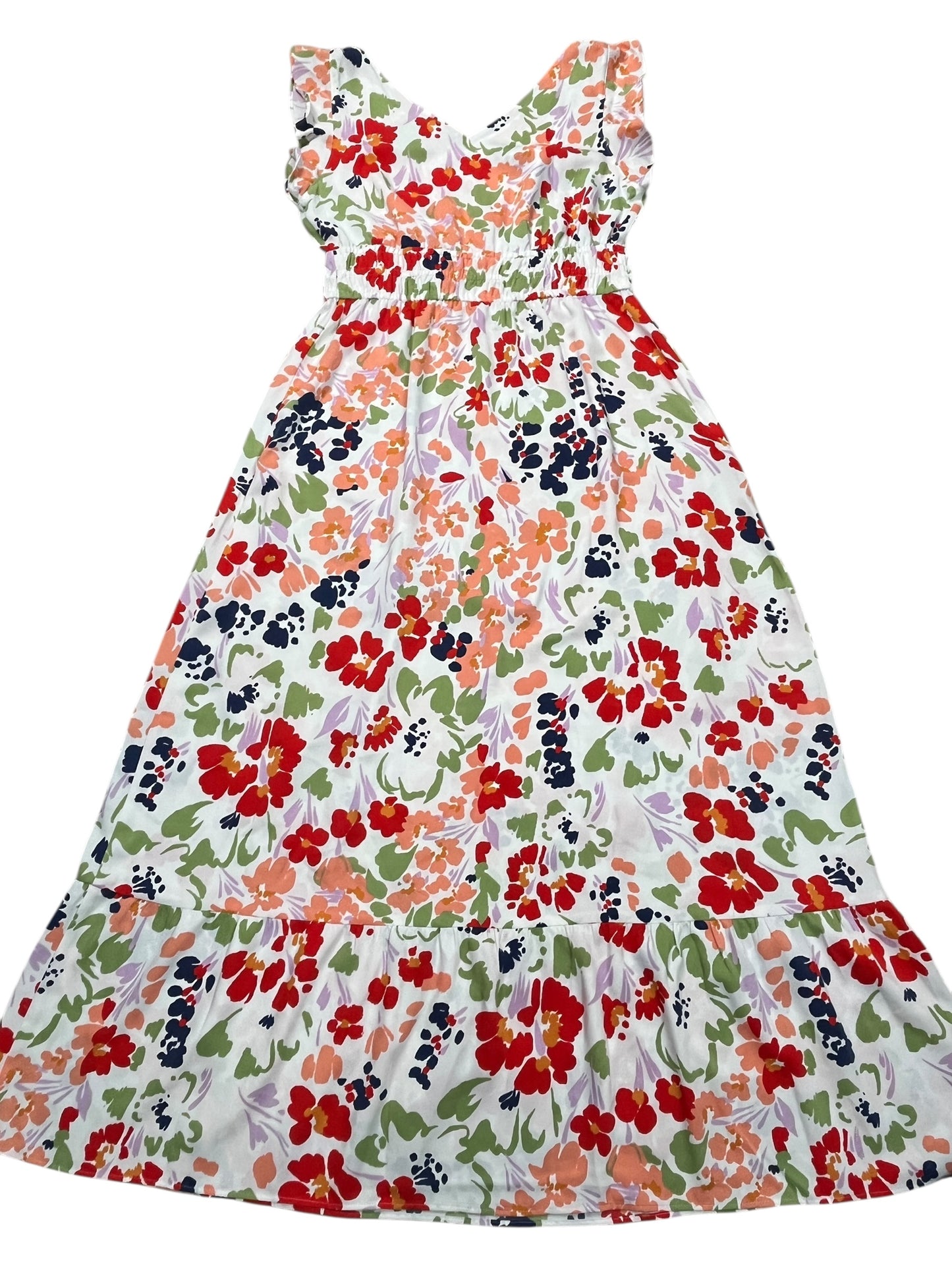 Dress Casual Maxi By Ann Taylor In Floral Print, Size:L