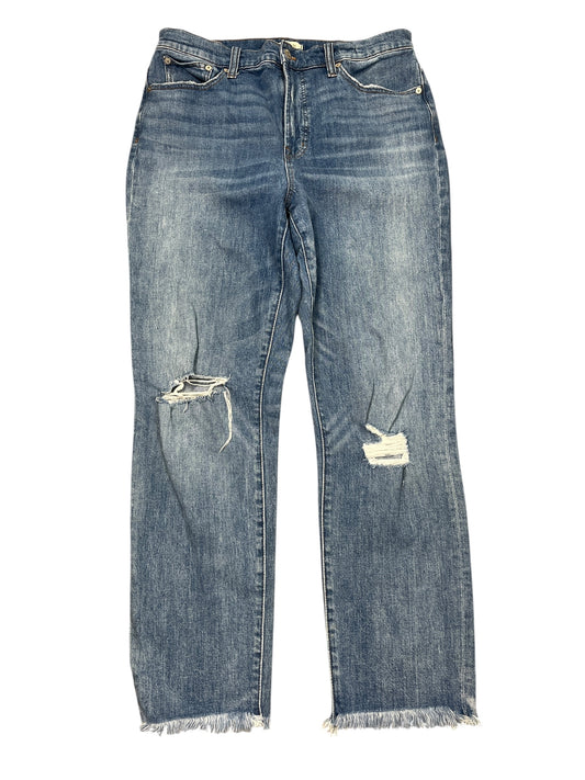 Jeans Cropped By Madewell In Blue Denim, Size:12