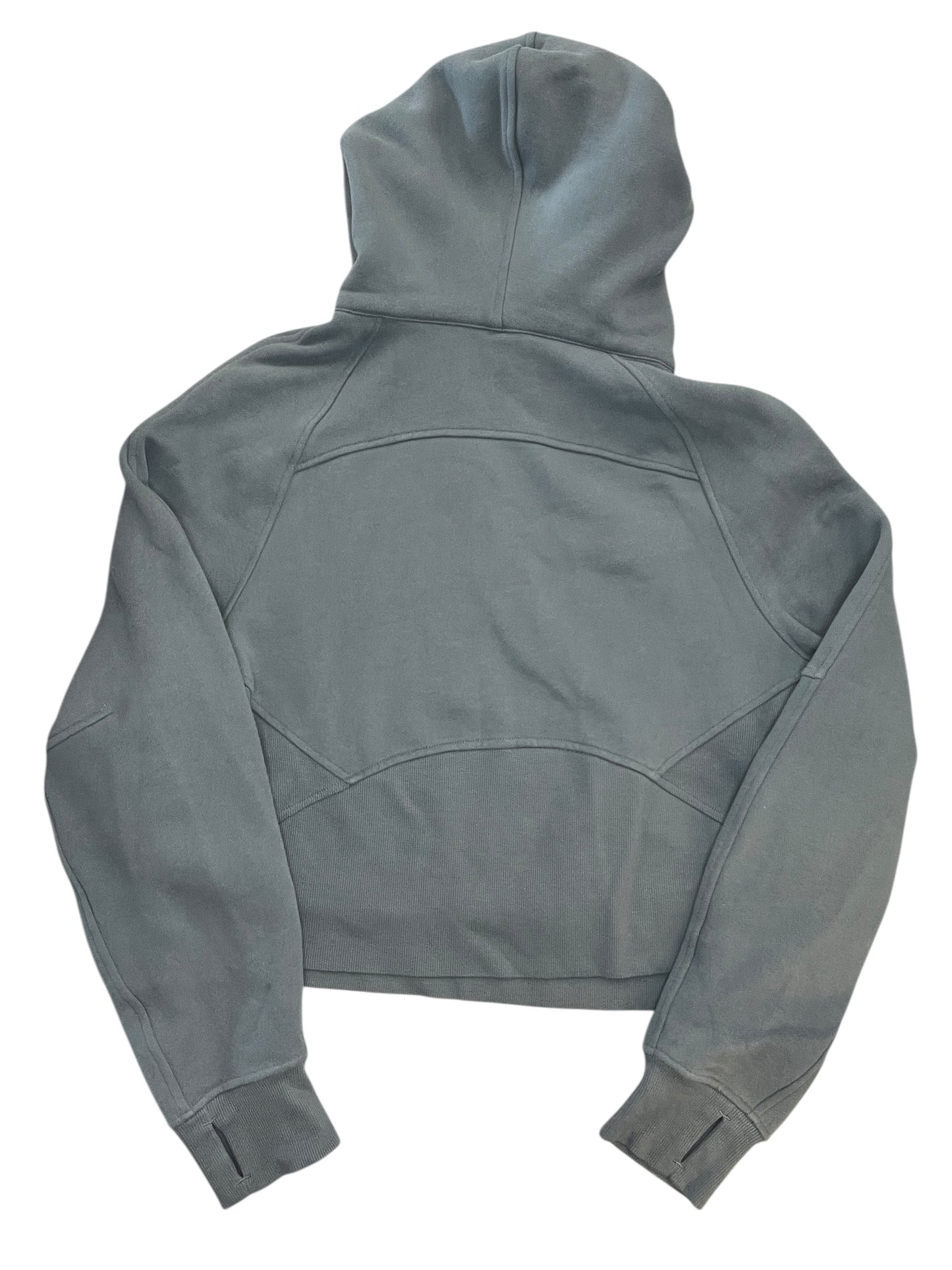 Athletic Top Ls Hoodie By Lululemon In Grey, Size:M