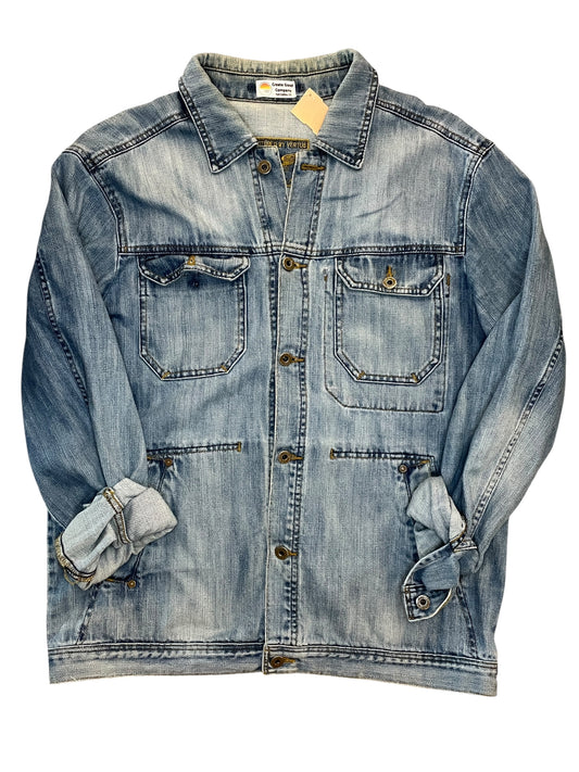 Jacket Denim By Clothes Mentor In Blue Denim, Size:Xxl