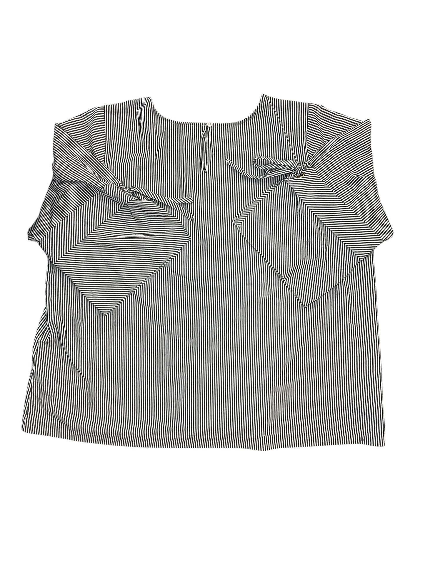 Blouse 3/4 Sleeve By Calvin Klein In Striped Pattern, Size:2X