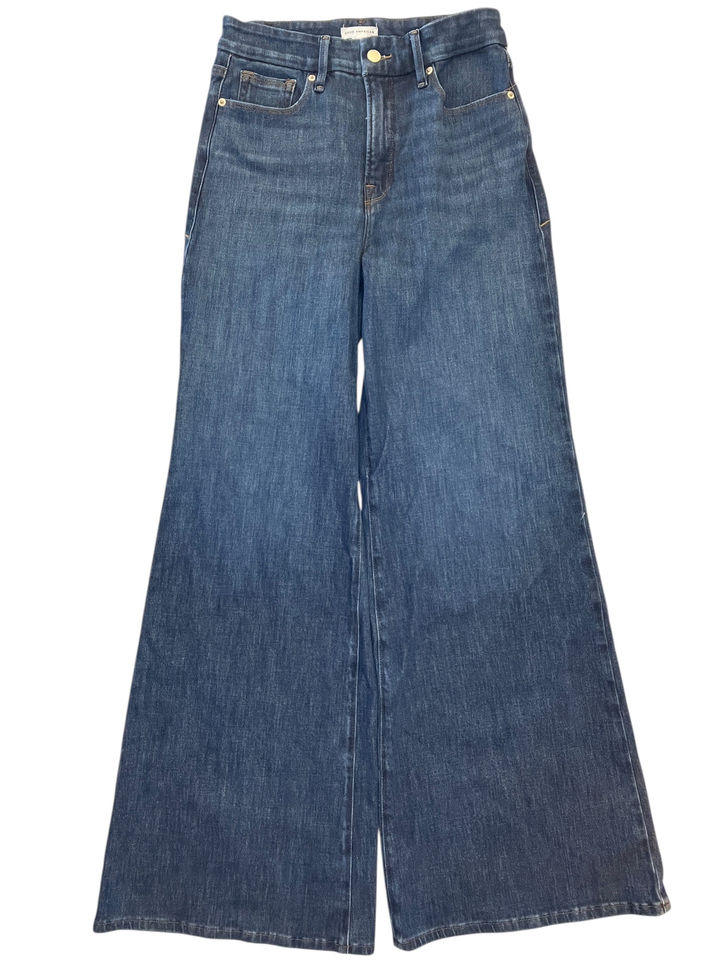 Jeans Wide Leg By Good American In Blue Denim, Size:8