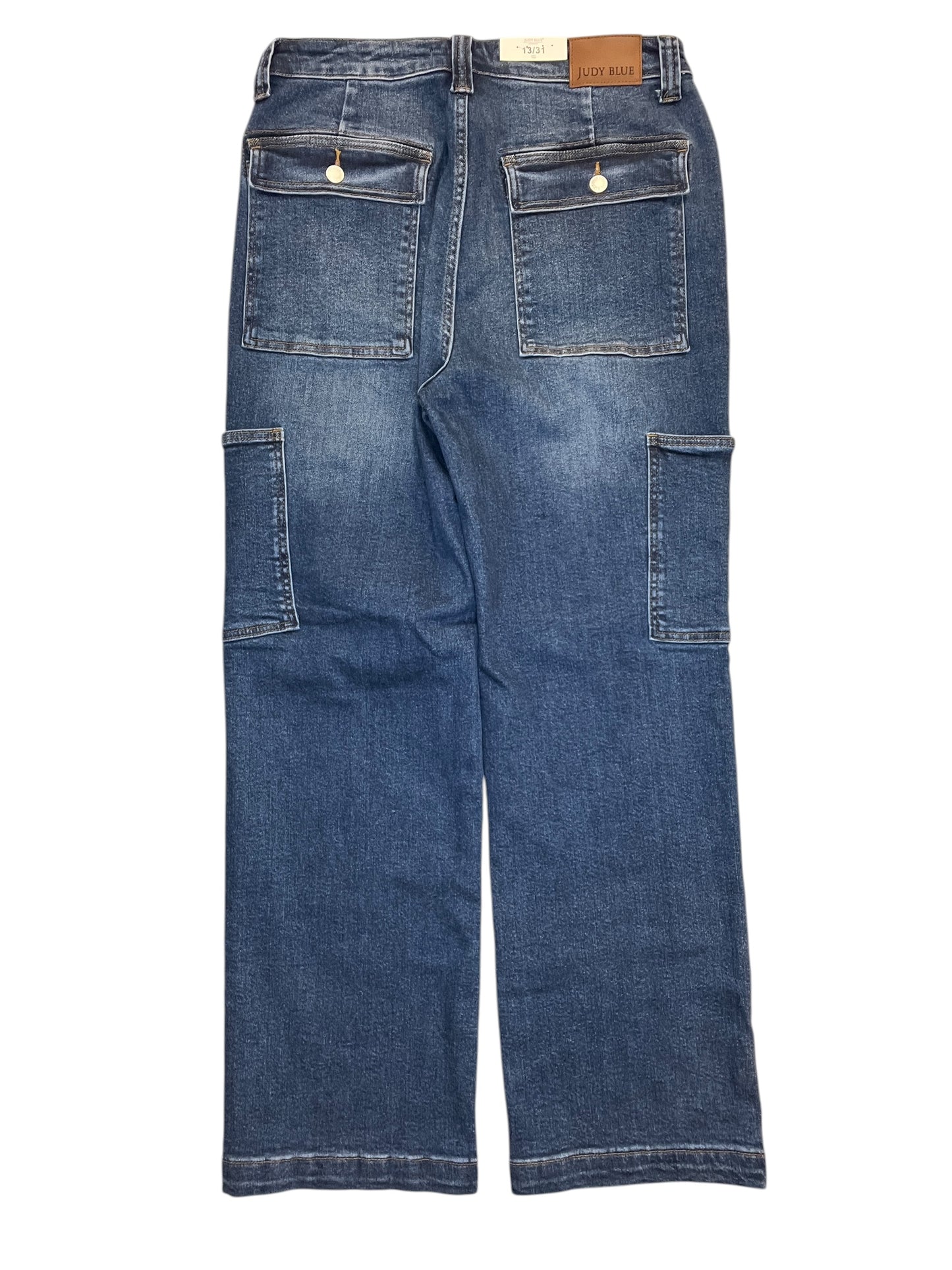 Jeans Wide Leg By Judy Blue In Blue Denim, Size:12