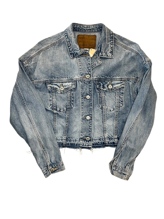 Jacket Denim By American Eagle In Blue Denim, Size:Xs