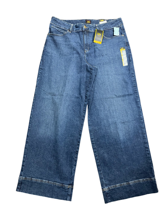Jeans Wide Leg By Lee In Blue Denim, Size:18