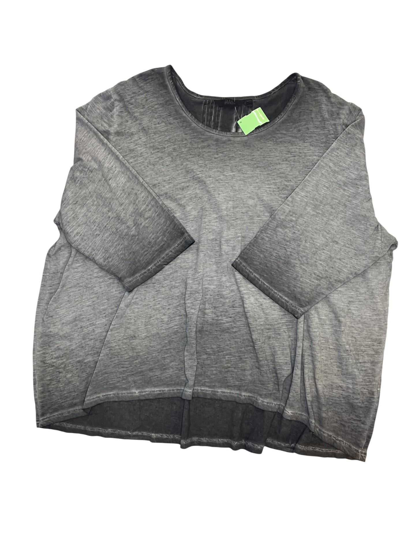 Top 3/4 Sleeve By Clothes Mentor In Grey, Size:4X