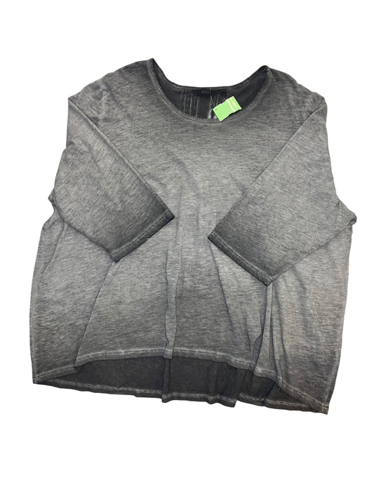 Top 3/4 Sleeve By Clothes Mentor In Grey, Size:4X