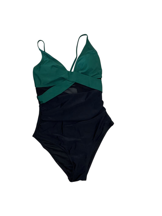 Swimsuit By Cupshe In Black & Green, Size:S