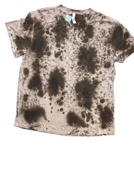 Athletic Top Ss By Lululemon In Tie Dye Print, Size:M