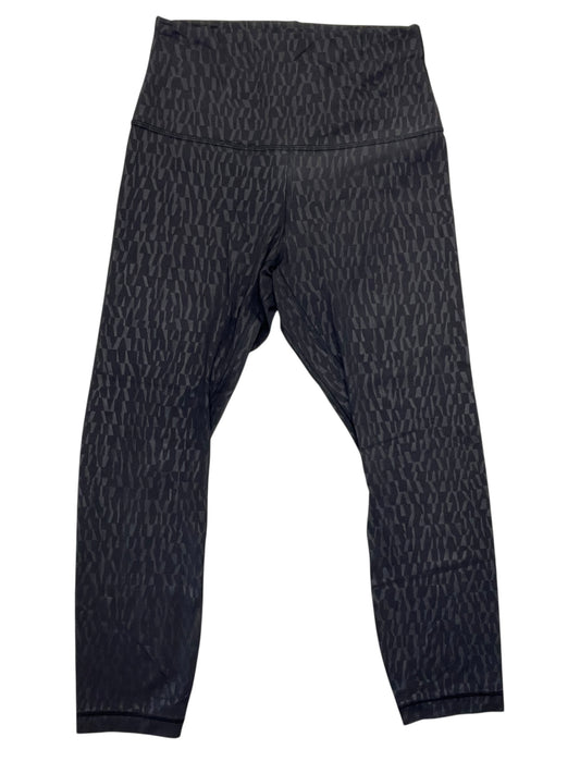 Athletic Leggings Capris By Lululemon In Black & Grey, Size:S