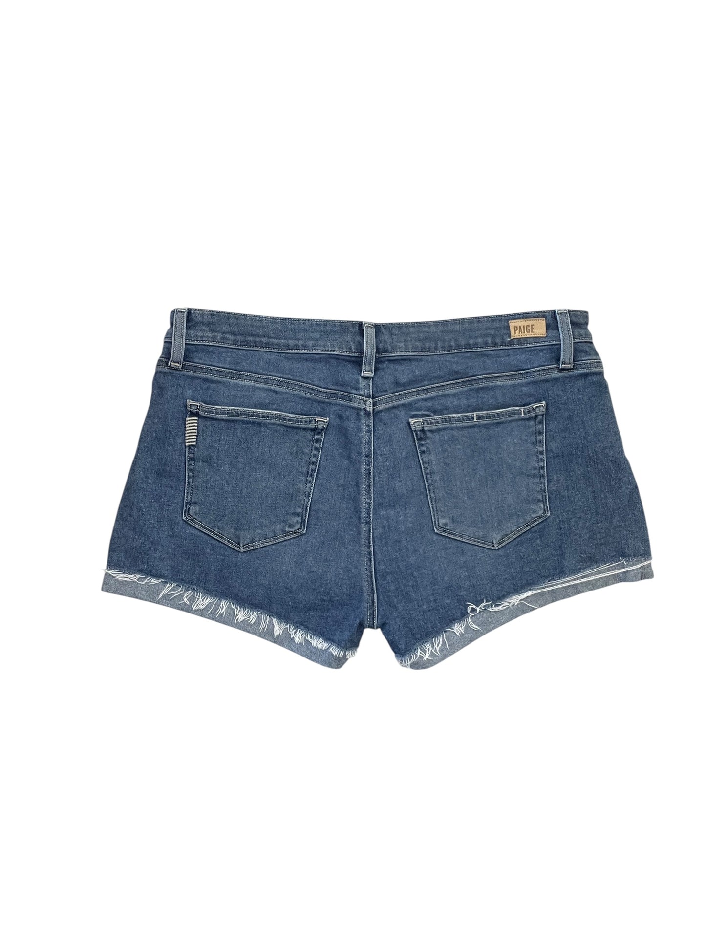 Shorts By Paige In Blue Denim, Size:Xl