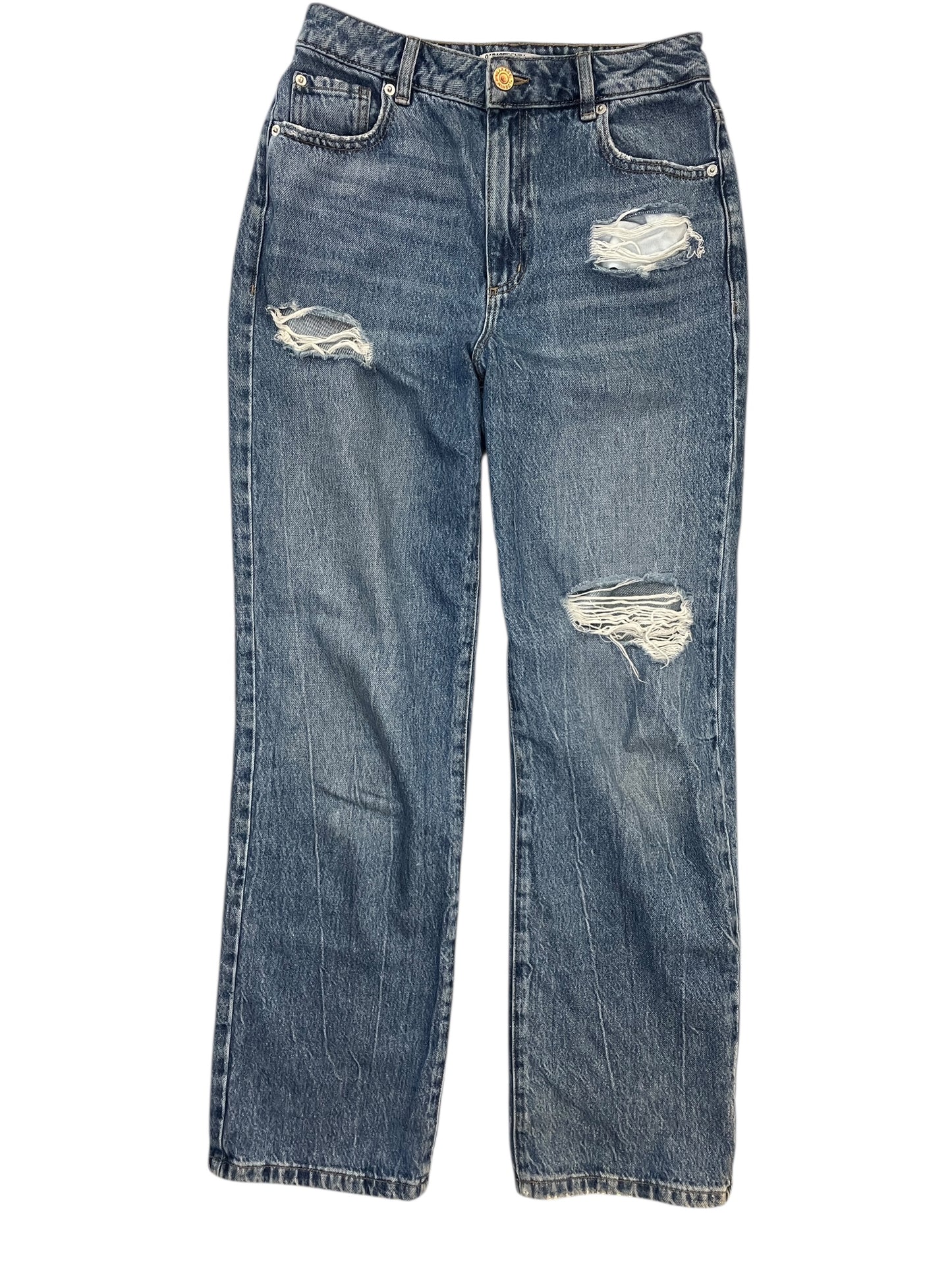 Jeans Straight By Garage In Blue Denim, Size:2