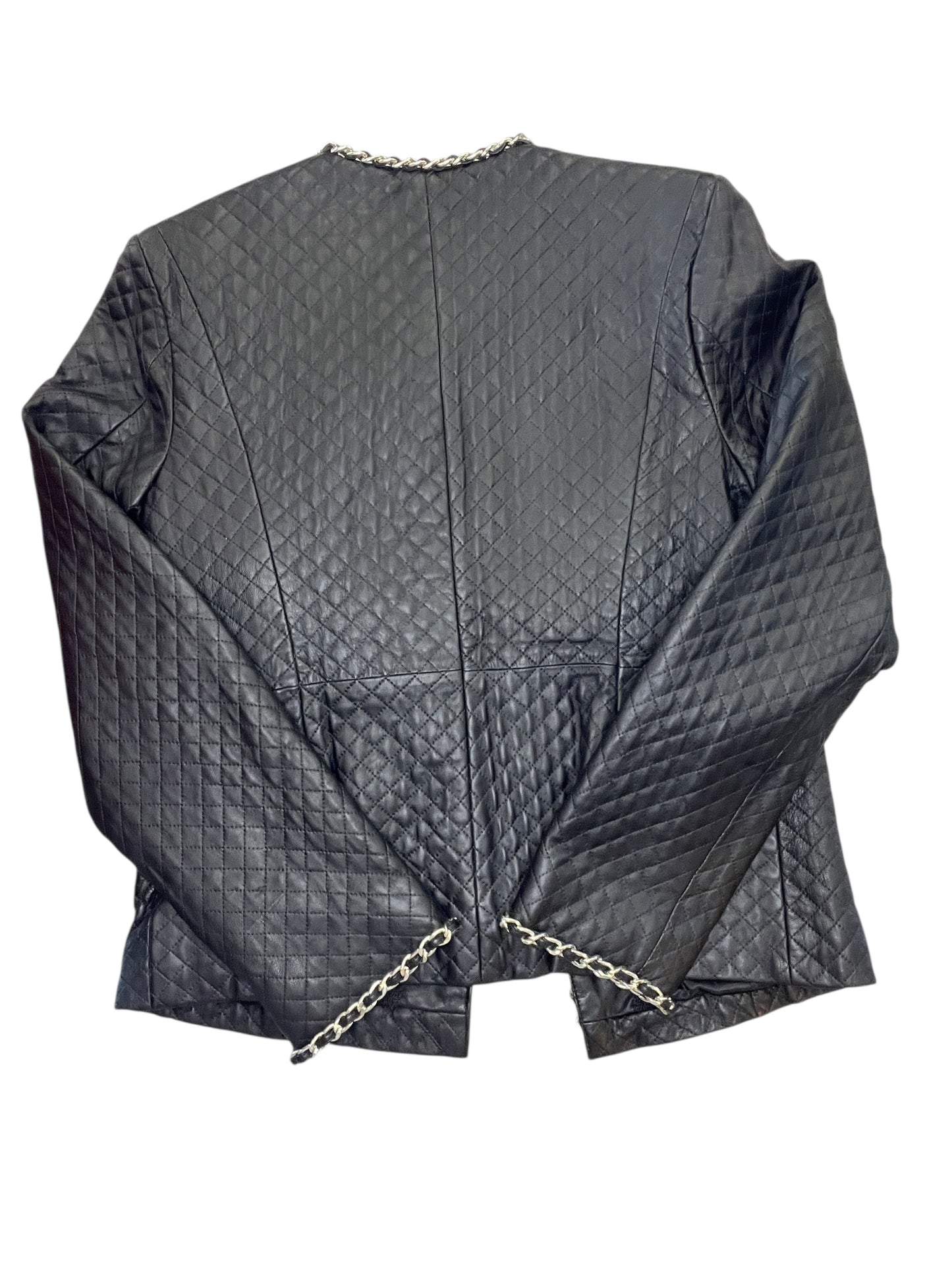 Jacket Leather By Cma In Black, Size:M