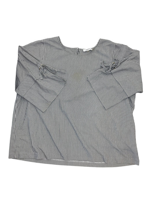 Blouse 3/4 Sleeve By Calvin Klein In Striped Pattern, Size:2X