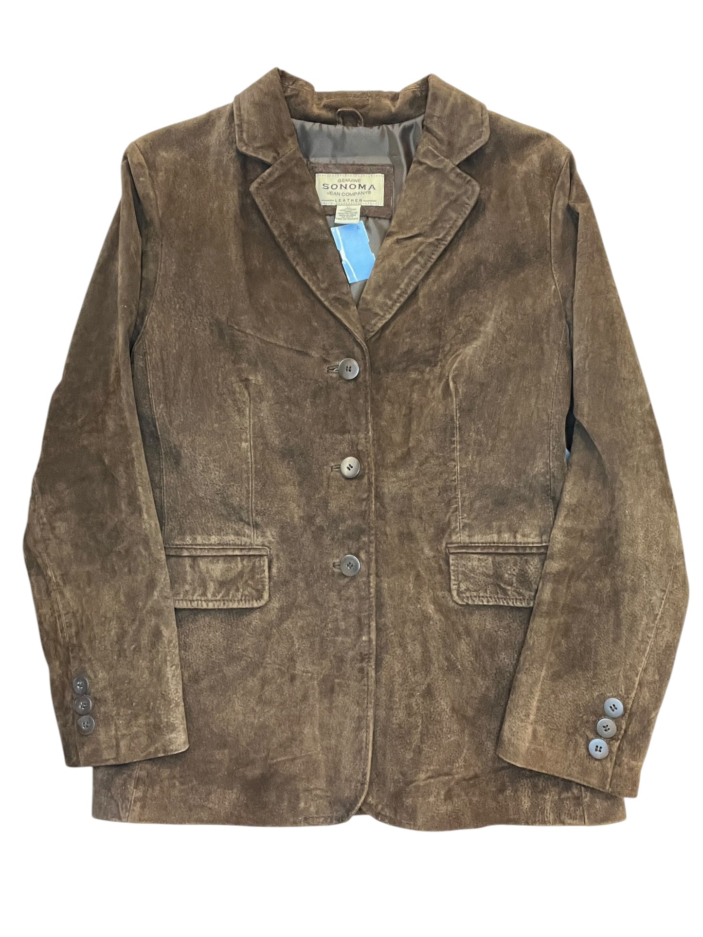 Jacket Leather By Sonoma In Brown, Size:M