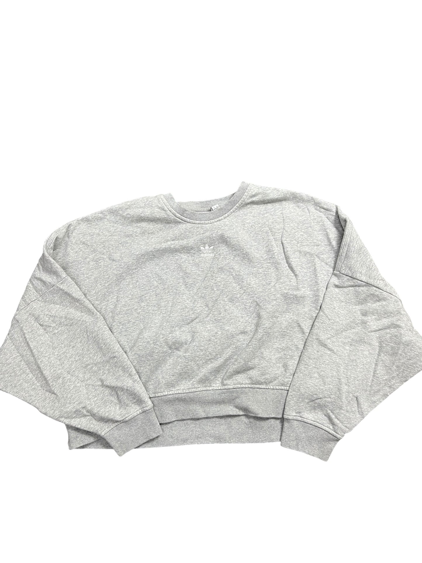 Athletic Sweatshirt Crewneck By Adidas In Grey, Size:Xl