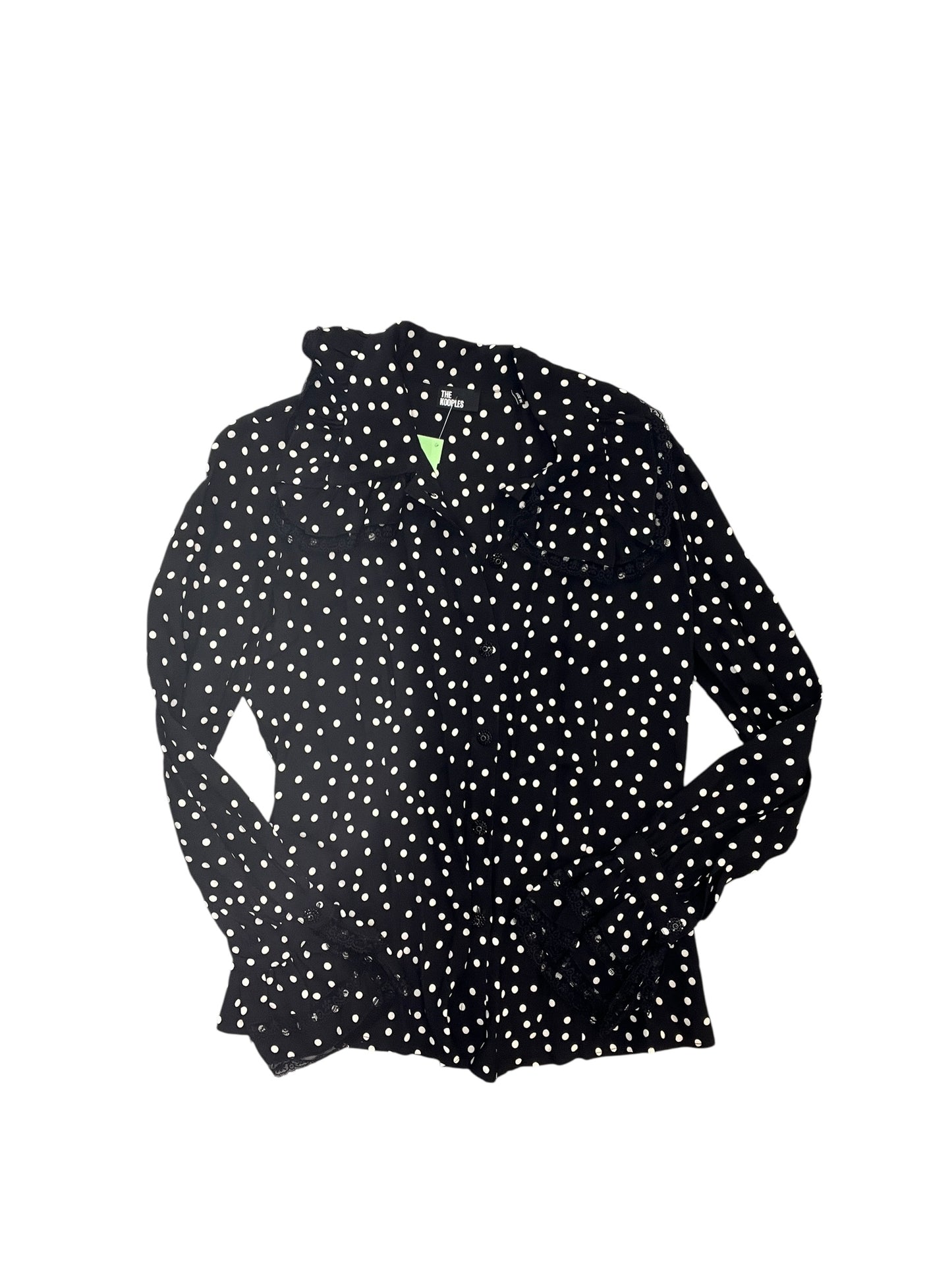 Blouse Ls By Cma In Polkadot Pattern, Size:Xs