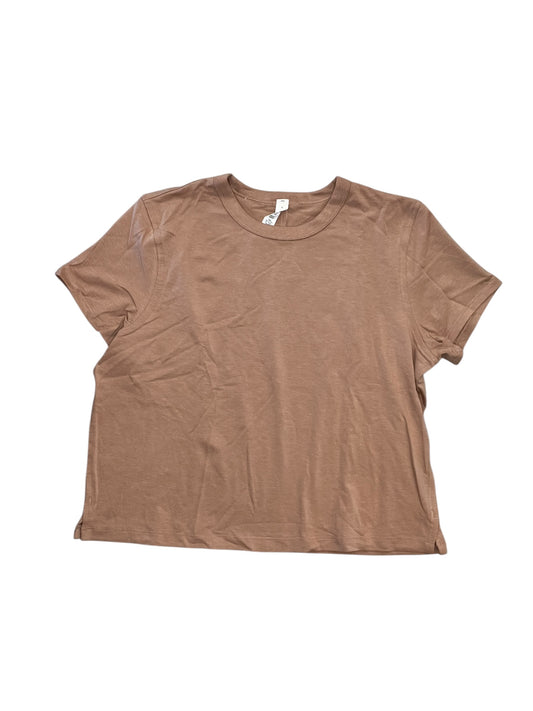 Athletic Top Ss By Lululemon In Peach, Size:S
