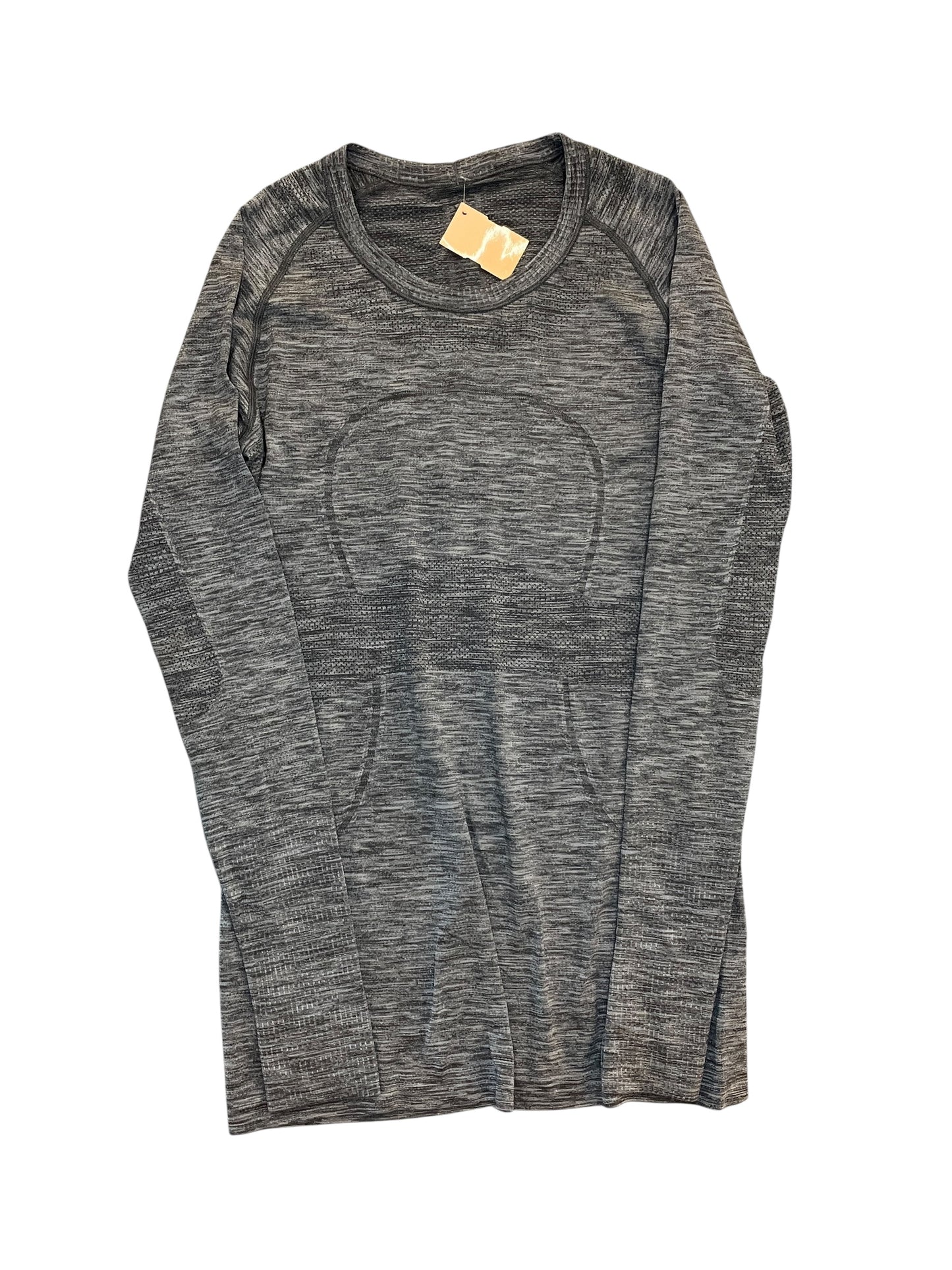 Athletic Top Ls Collar By Lululemon In Grey, Size:L