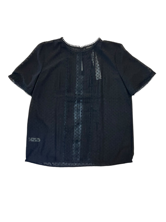 Blouse Ss By Ann Taylor In Black, Size:L