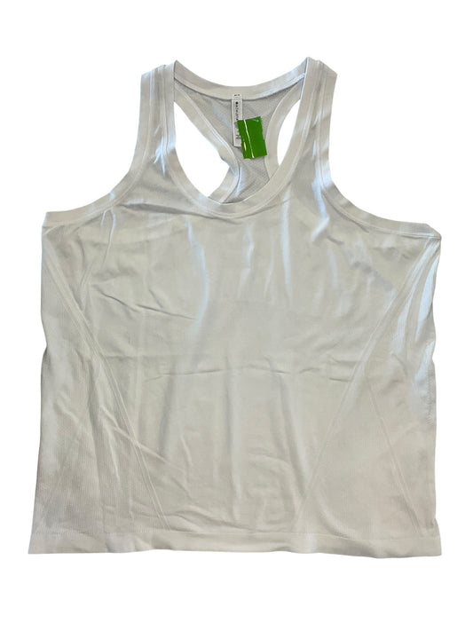 Athletic Tank Top By Athleta In White, Size:2X