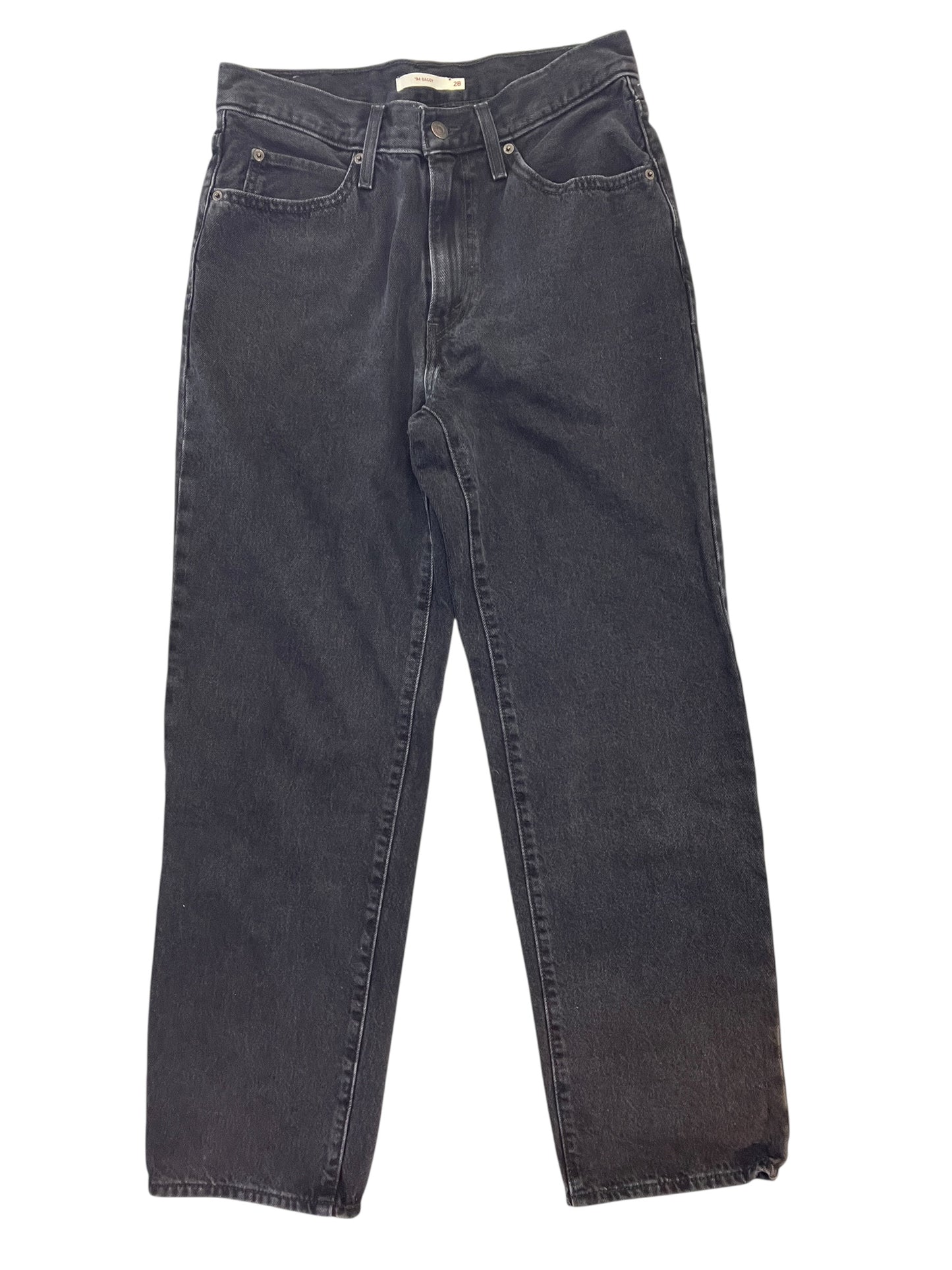 Jeans Wide Leg By Levis In Black Denim, Size:6