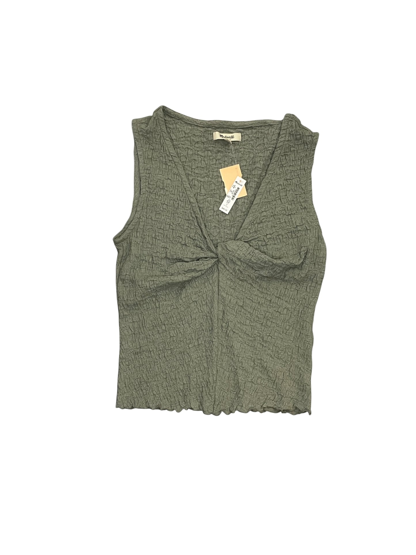 Blouse Sleeveless By Madewell In Green, Size:S