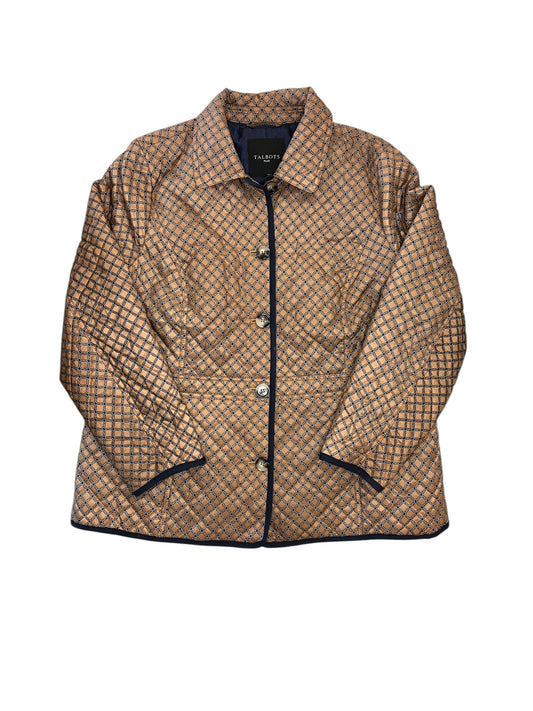 Jacket Puffer & Quilted By Talbots In Brown, Size:1X