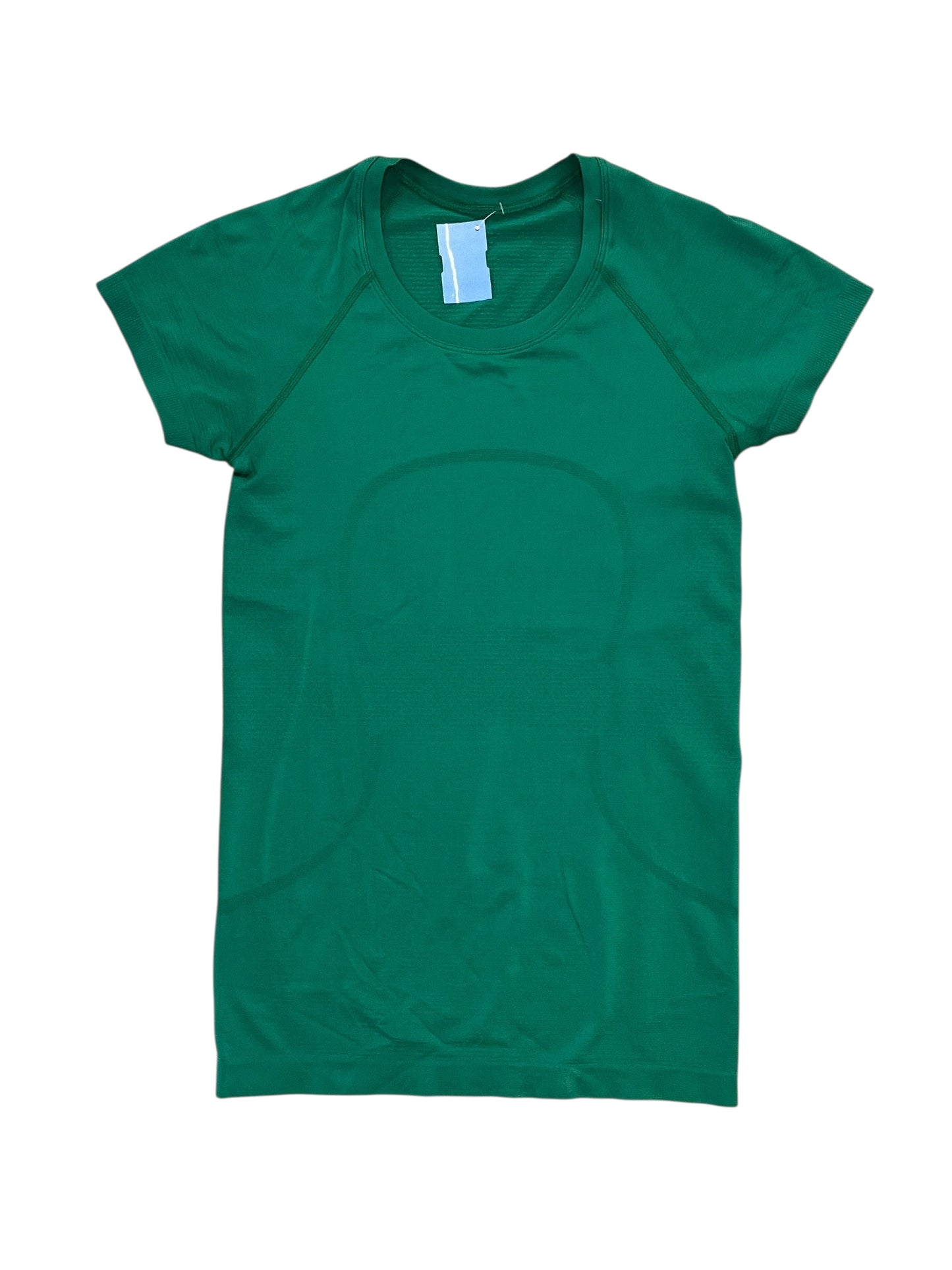 Athletic Top Ss By Lululemon In Green, Size:S