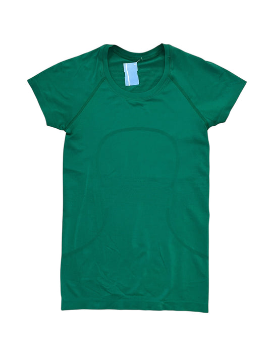 Athletic Top Ss By Lululemon In Green, Size:S