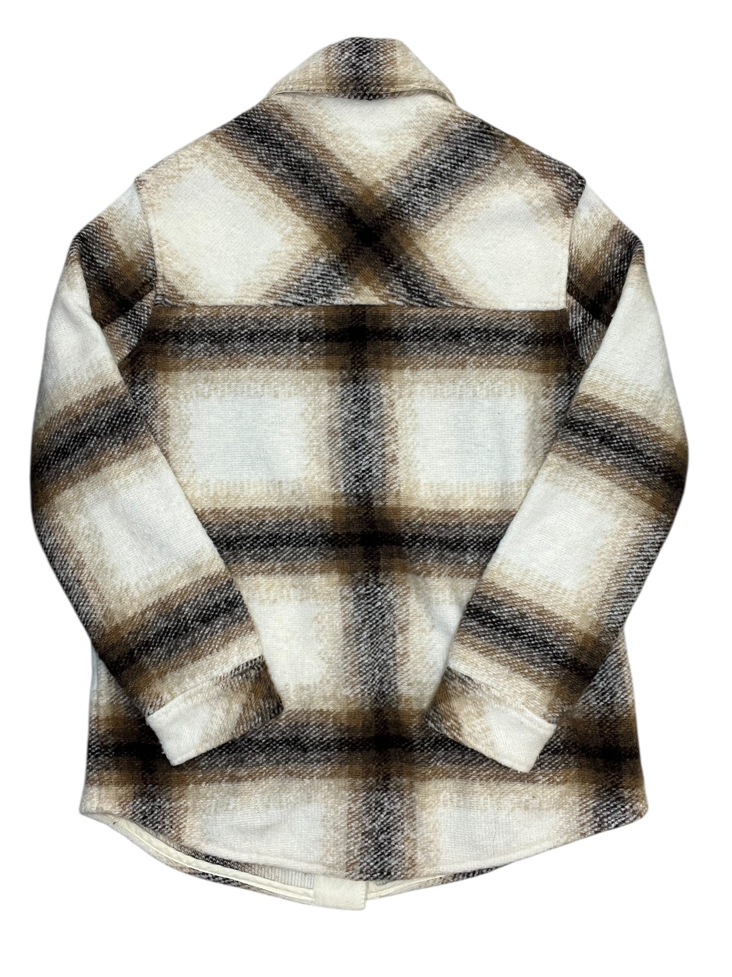 Jacket Shirt By Charlie B In Plaid Pattern, Size:S