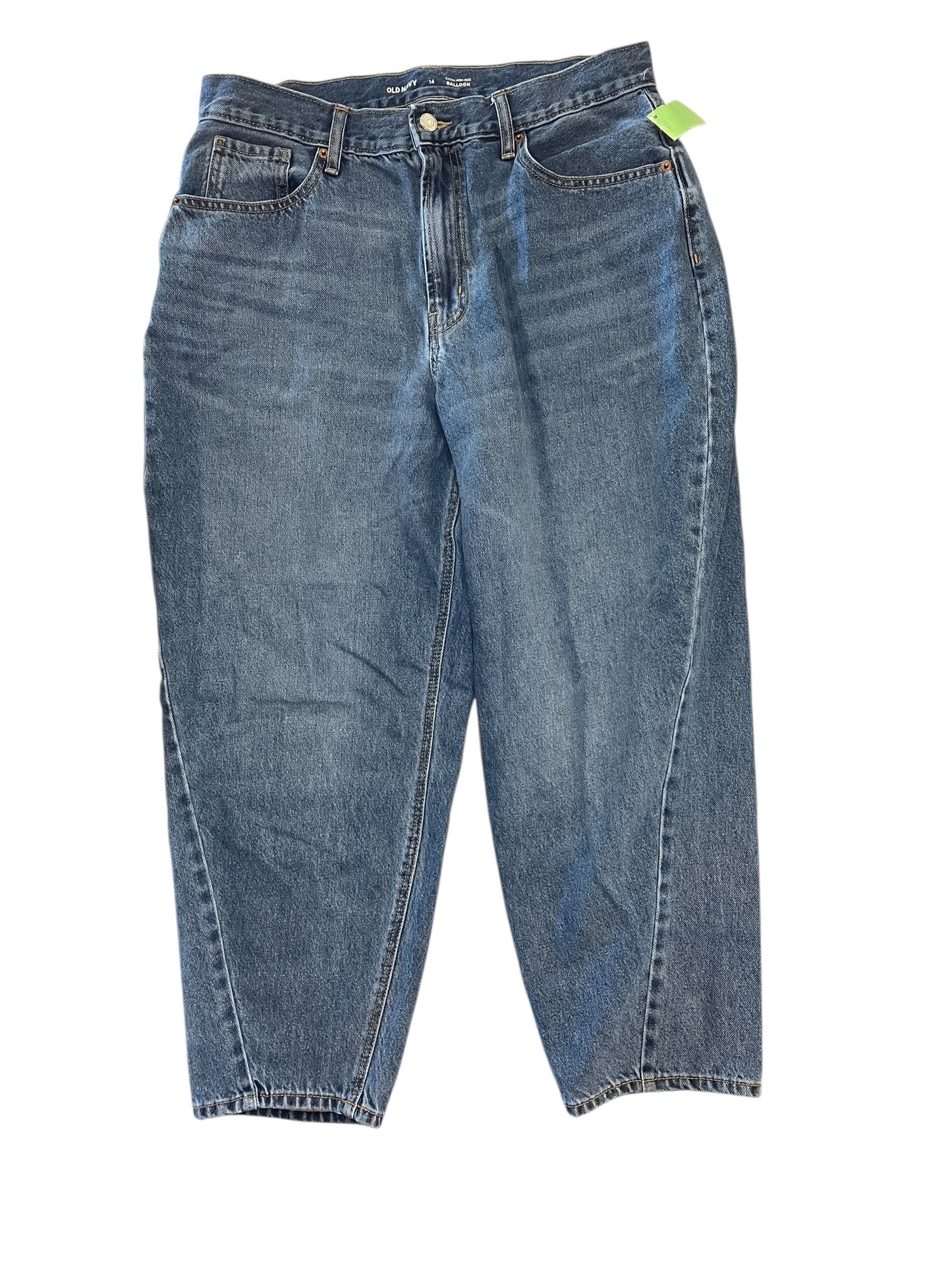 Jeans Wide Leg By Old Navy In Blue Denim, Size:14