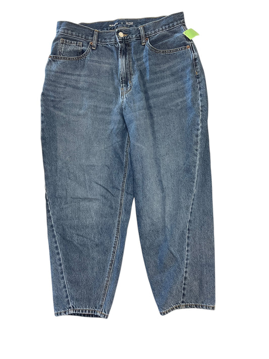 Jeans Wide Leg By Old Navy In Blue Denim, Size:14