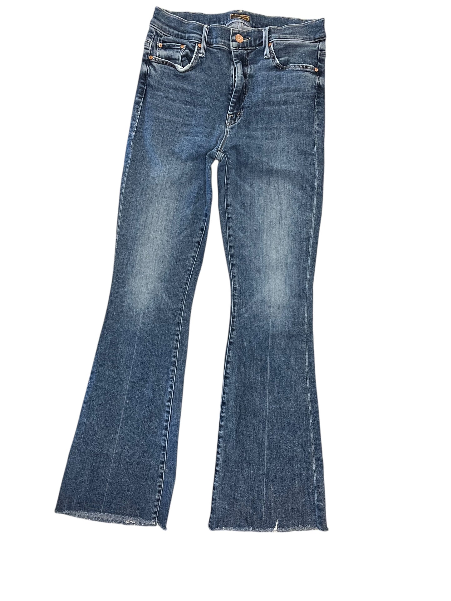 Jeans Flared By Mother In Blue Denim, Size:4