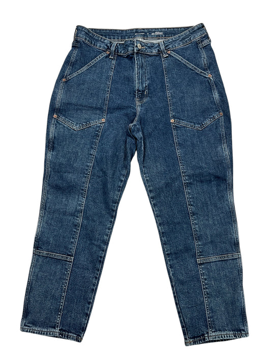 Jeans Straight By Old Navy In Blue Denim, Size:16