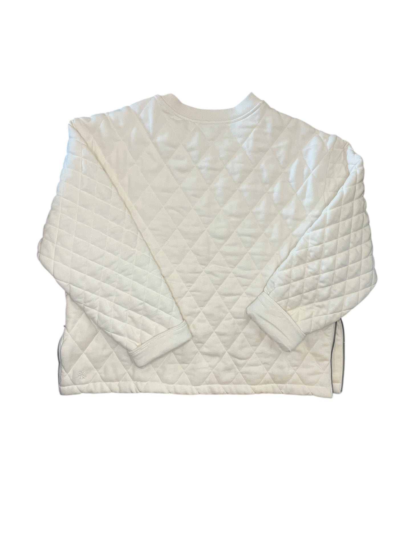 Sweatshirt Crewneck By Athleta In White, Size:L