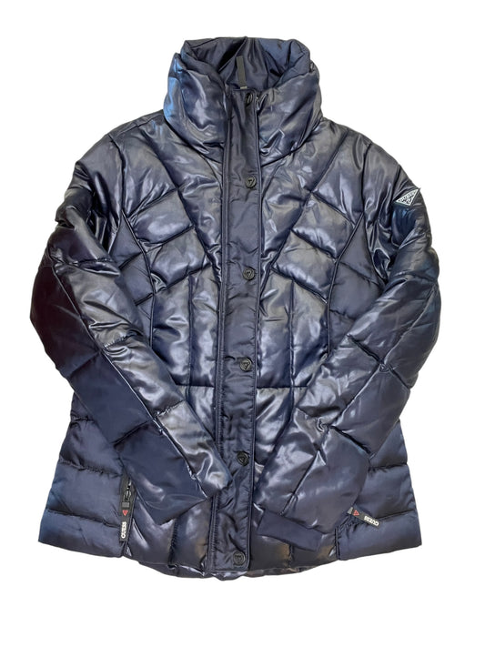 Coat Puffer & Quilted By Guess In Navy, Size:M