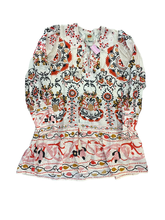 Dress Casual Short By Farm Rio In Tan, Size:L