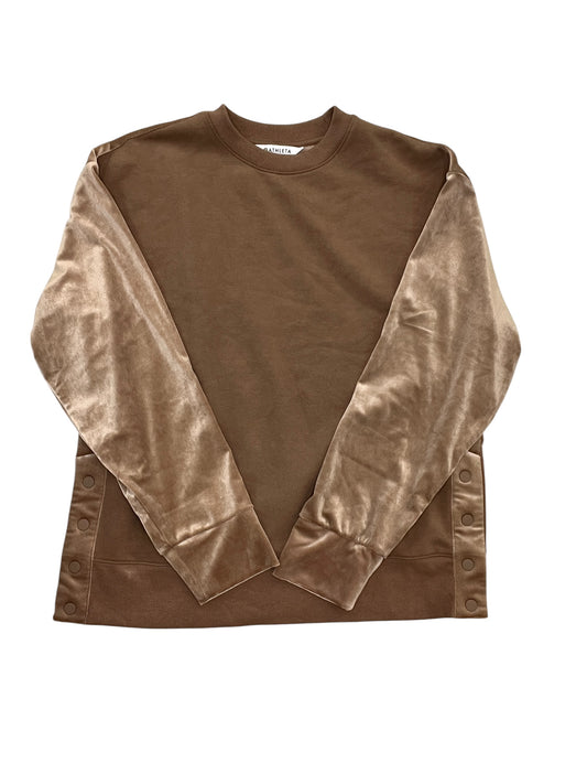 Athletic Top Ls Crewneck By Athleta In Brown, Size:Xs