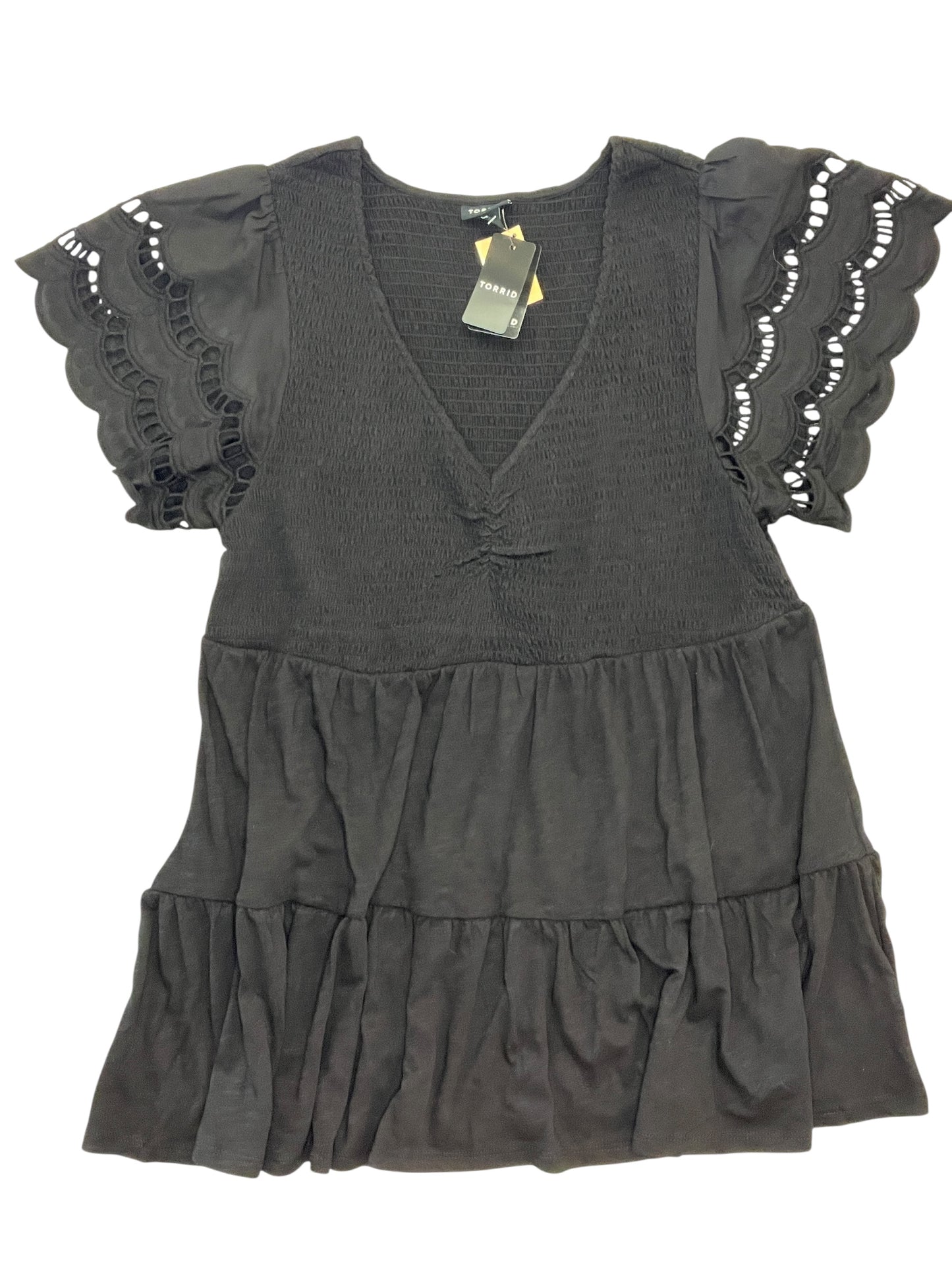 Blouse Ss By Torrid In Black, Size:1X