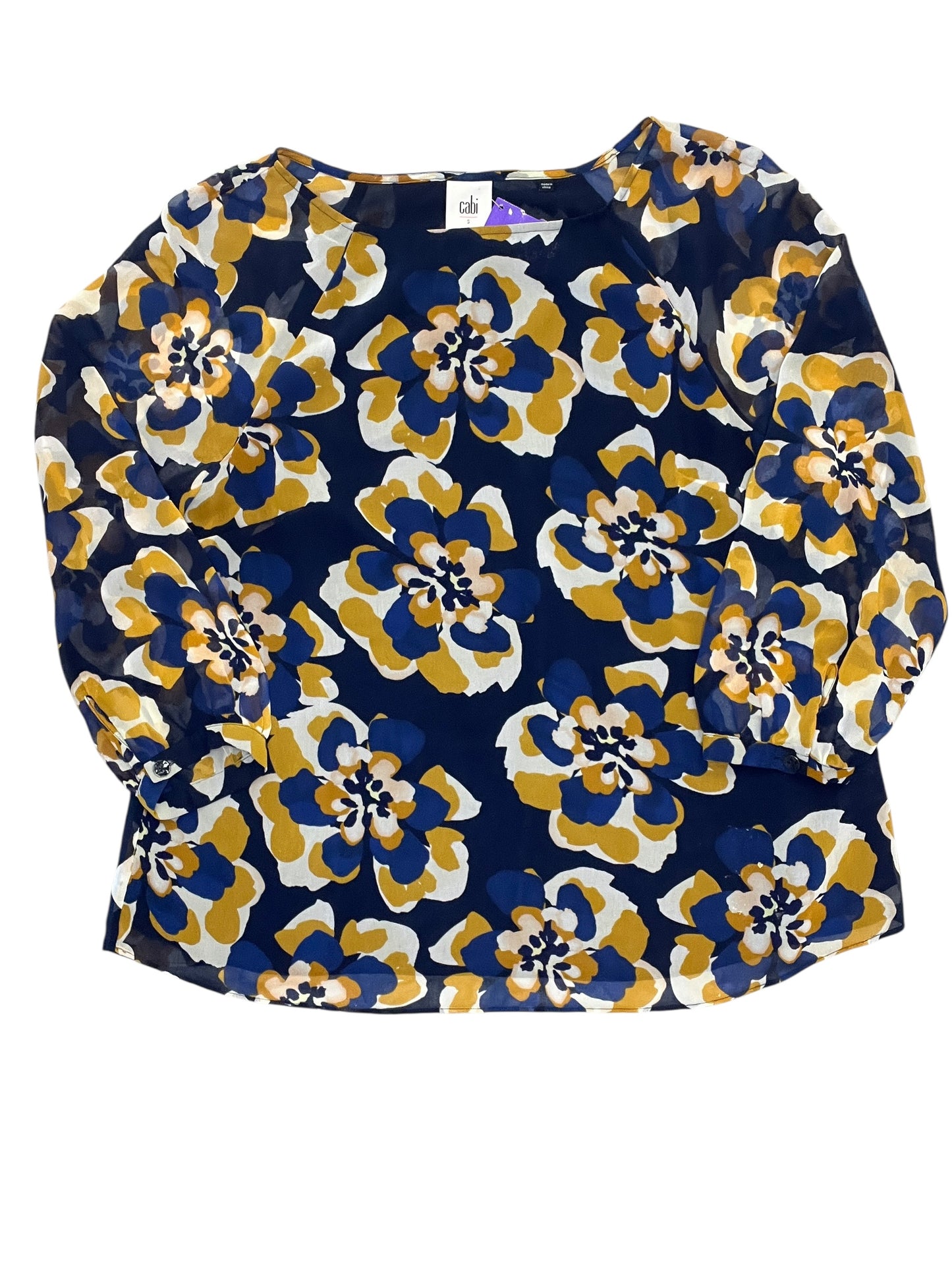 Blouse Ls By Cabi In Blue, Size:S
