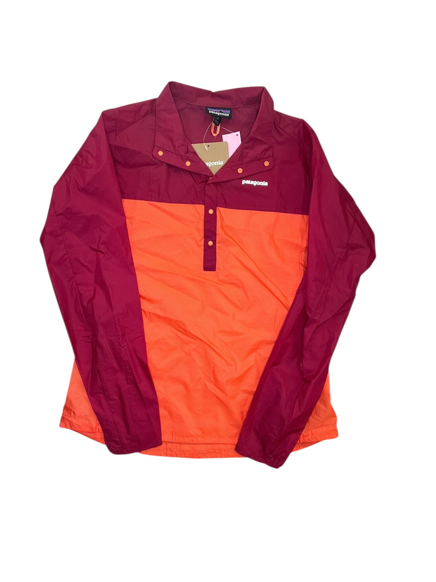 Jacket Windbreaker By Patagonia In Pink, Size:L