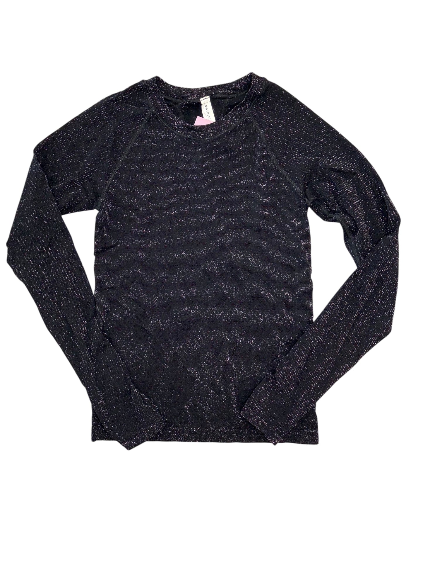 Athletic Top Ls Crewneck By Athleta In Black & Silver, Size:Xs