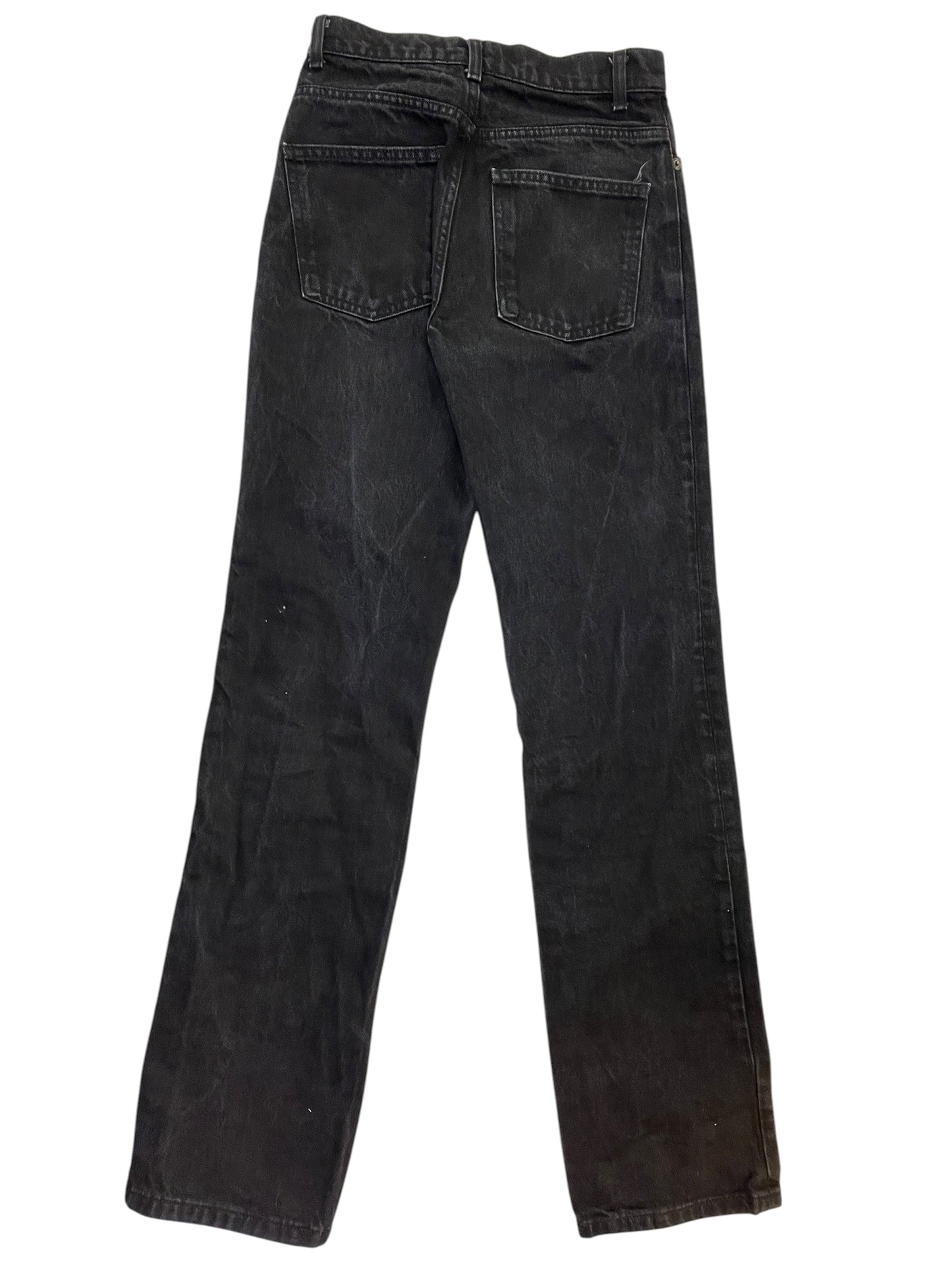 Jeans Straight By Zara In Black Denim, Size:4