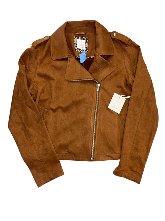 Jacket Moto By Lc Lauren Conrad In Brown, Size:L