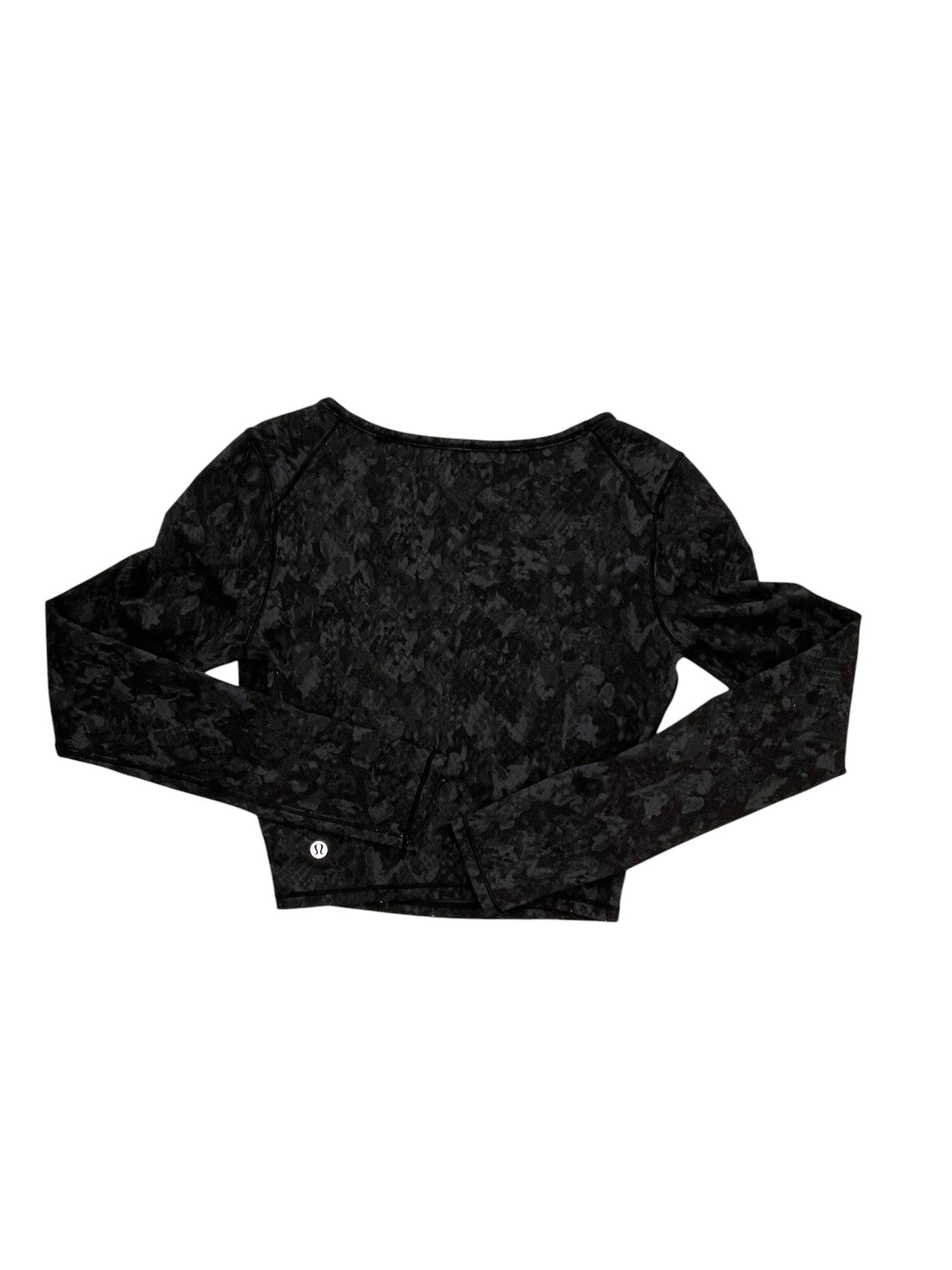 Athletic Top Ls Collar By Lululemon In Snakeskin Print, Size:M
