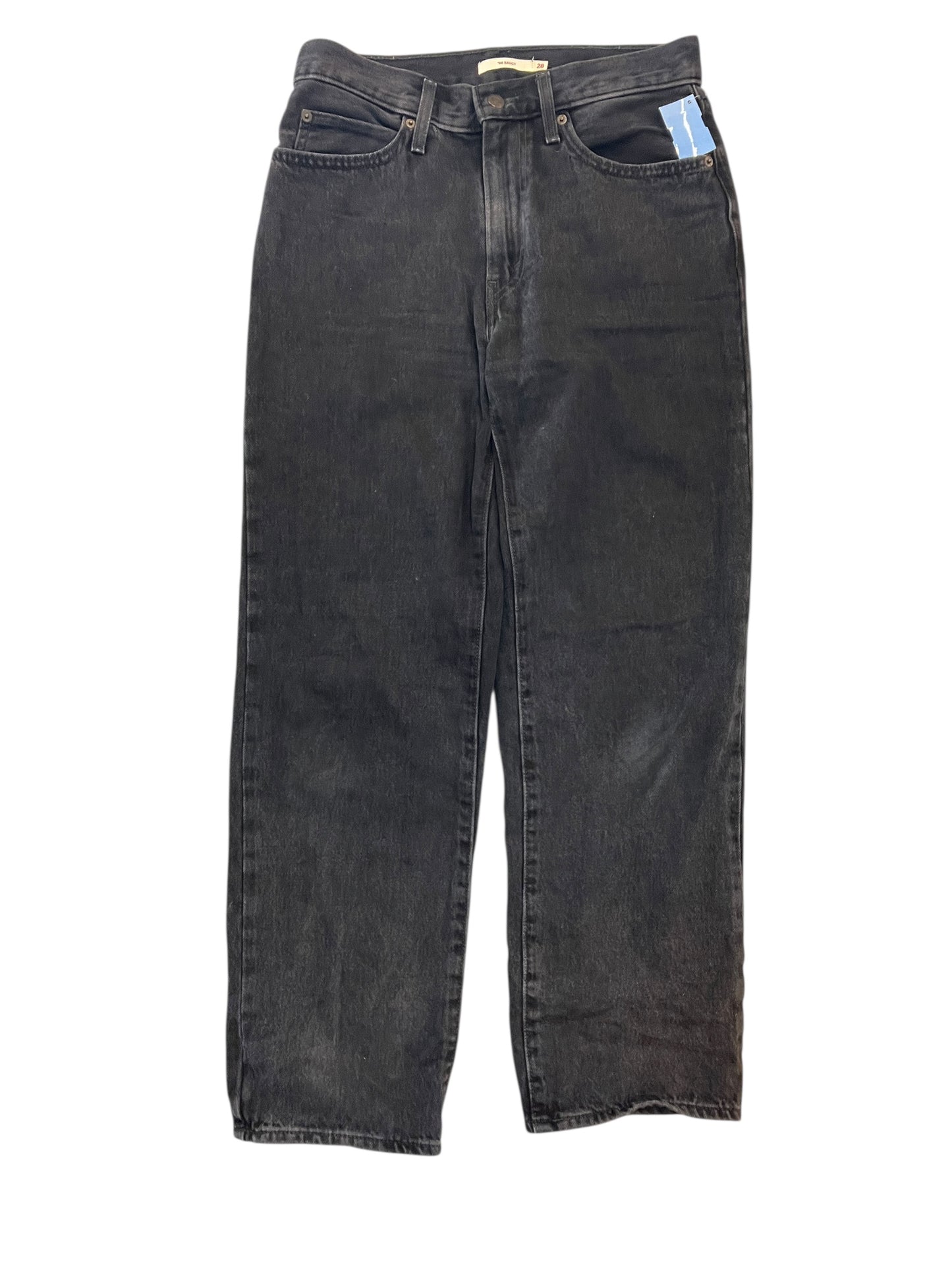 Jeans Wide Leg By Levis In Black Denim, Size:6