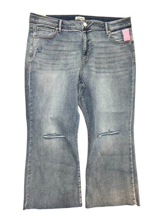 Jeans Flared By Sneak Peek In Blue Denim, Size:20